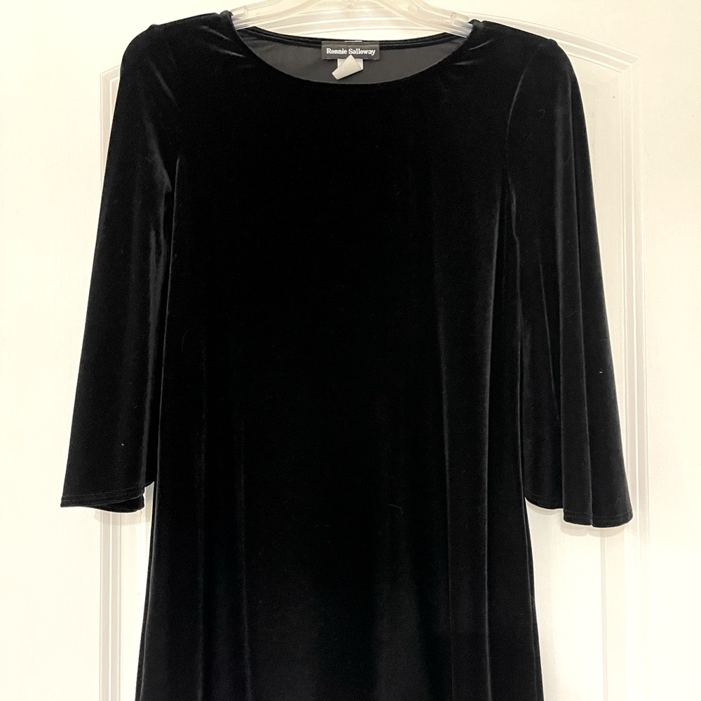 Black velvet blouse